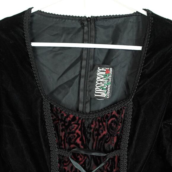 Lip Service Dress Womens SZ S Corset Bell Sleeve Punk Gothic Whimsigoth Witchy - Picture 7 of 14